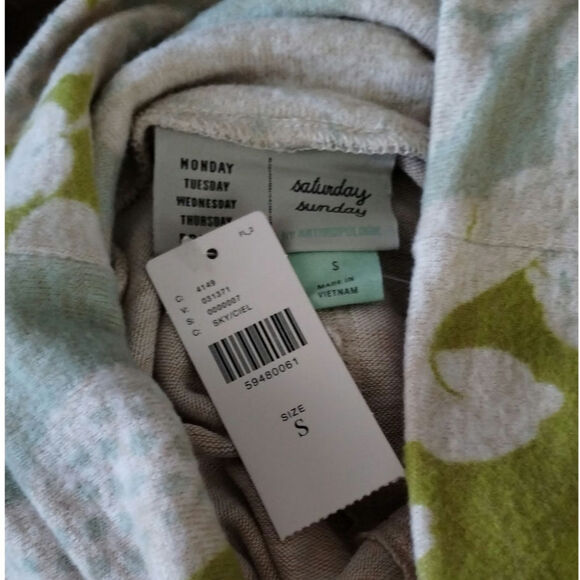 Saturday/Sunday by Anthropologie Cowl Neck Floral Sweater Dress Small NWT - Picture 6 of 8